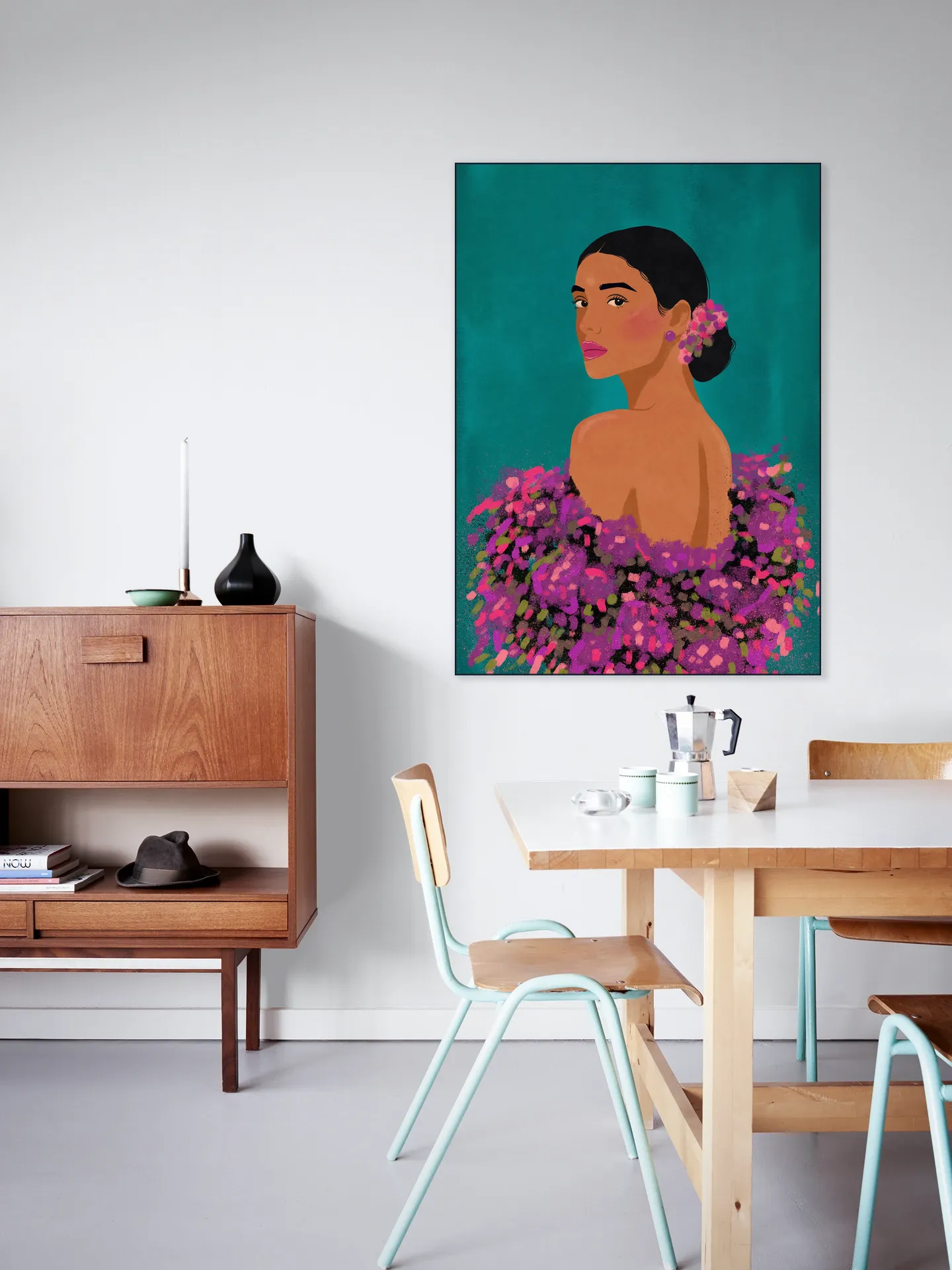 Beauty On Teal