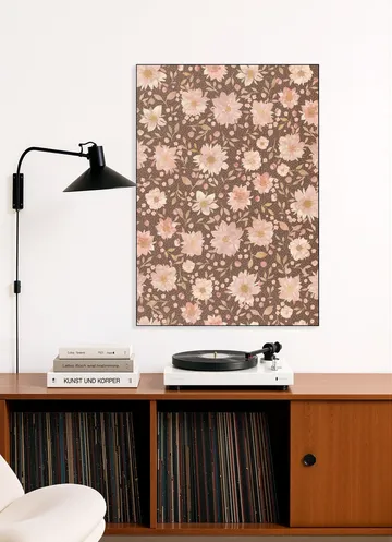 Boho Watercolour Flowers Retro Terracotta