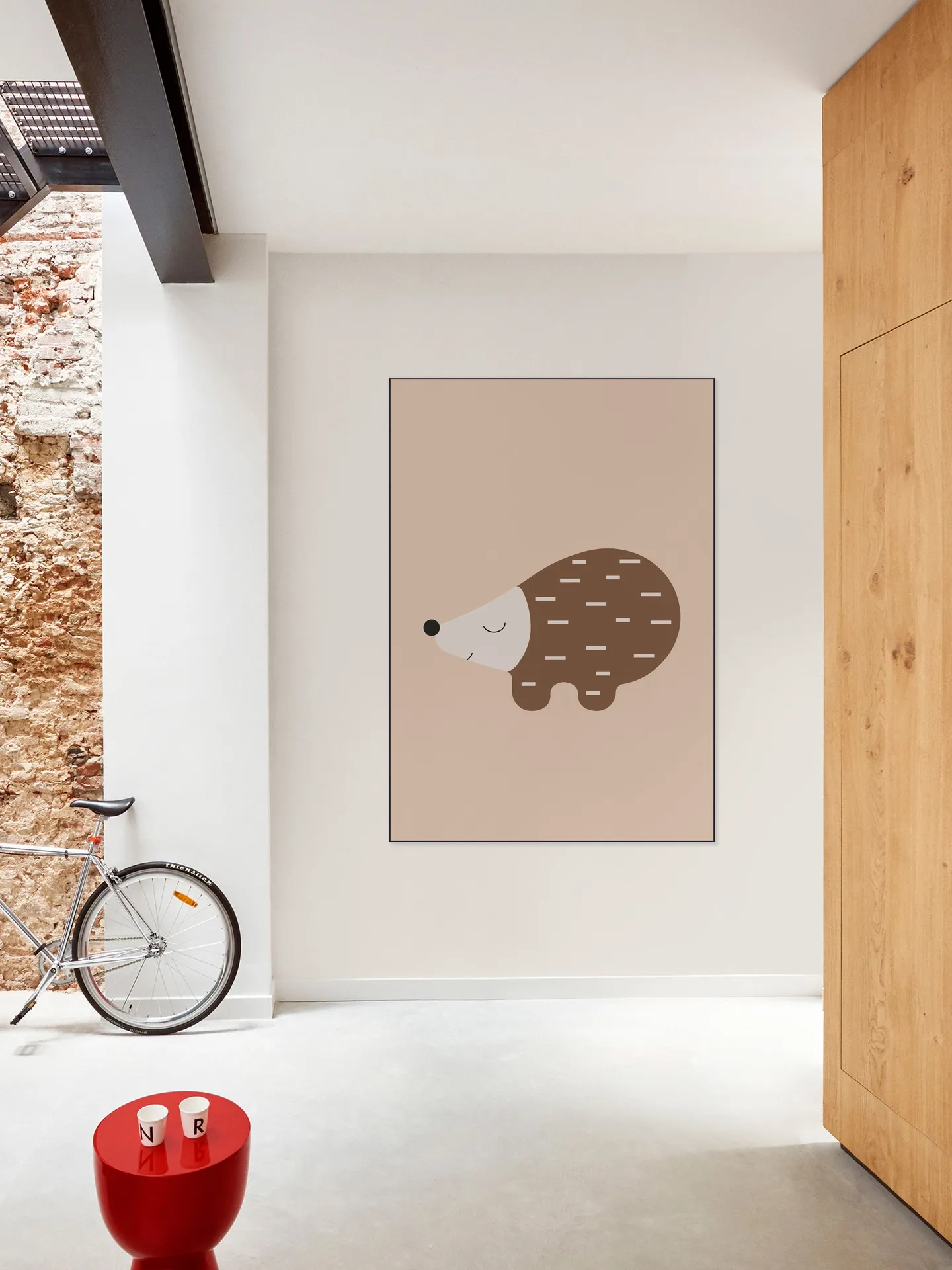 Happy Hedgehog Warm Taupe