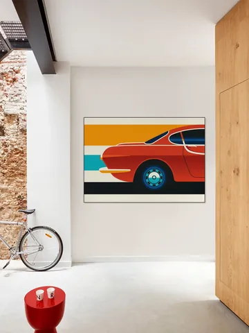 Red Vintage Sports Car Back