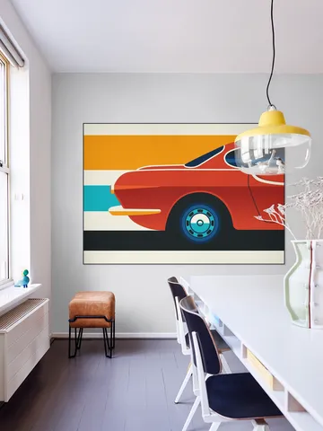 Red Vintage Sports Car Back