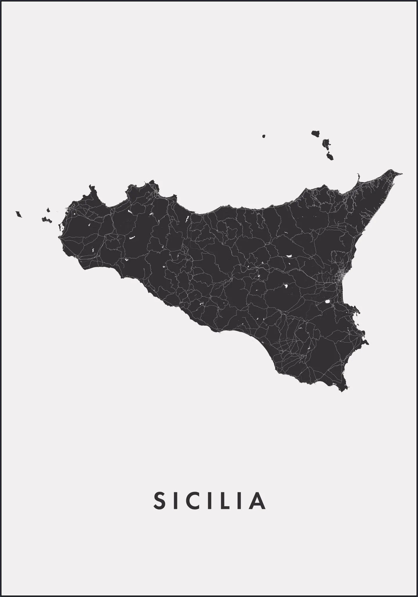 Sicilia Island Map