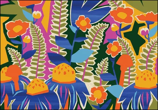 Ferns And Wildflowers 