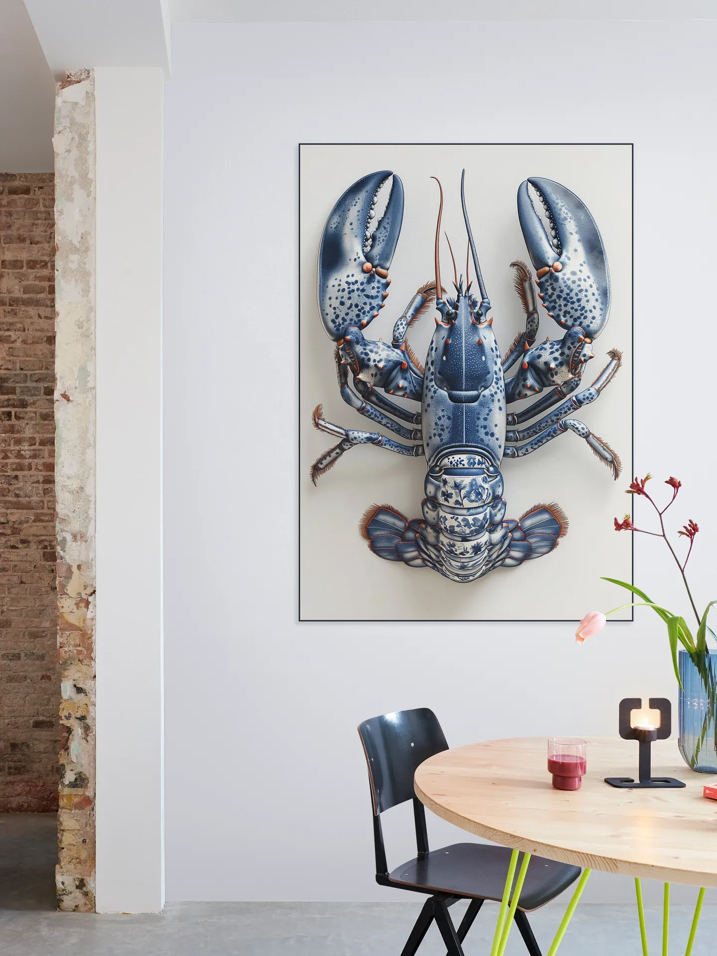 Delft Blue Lobster - White