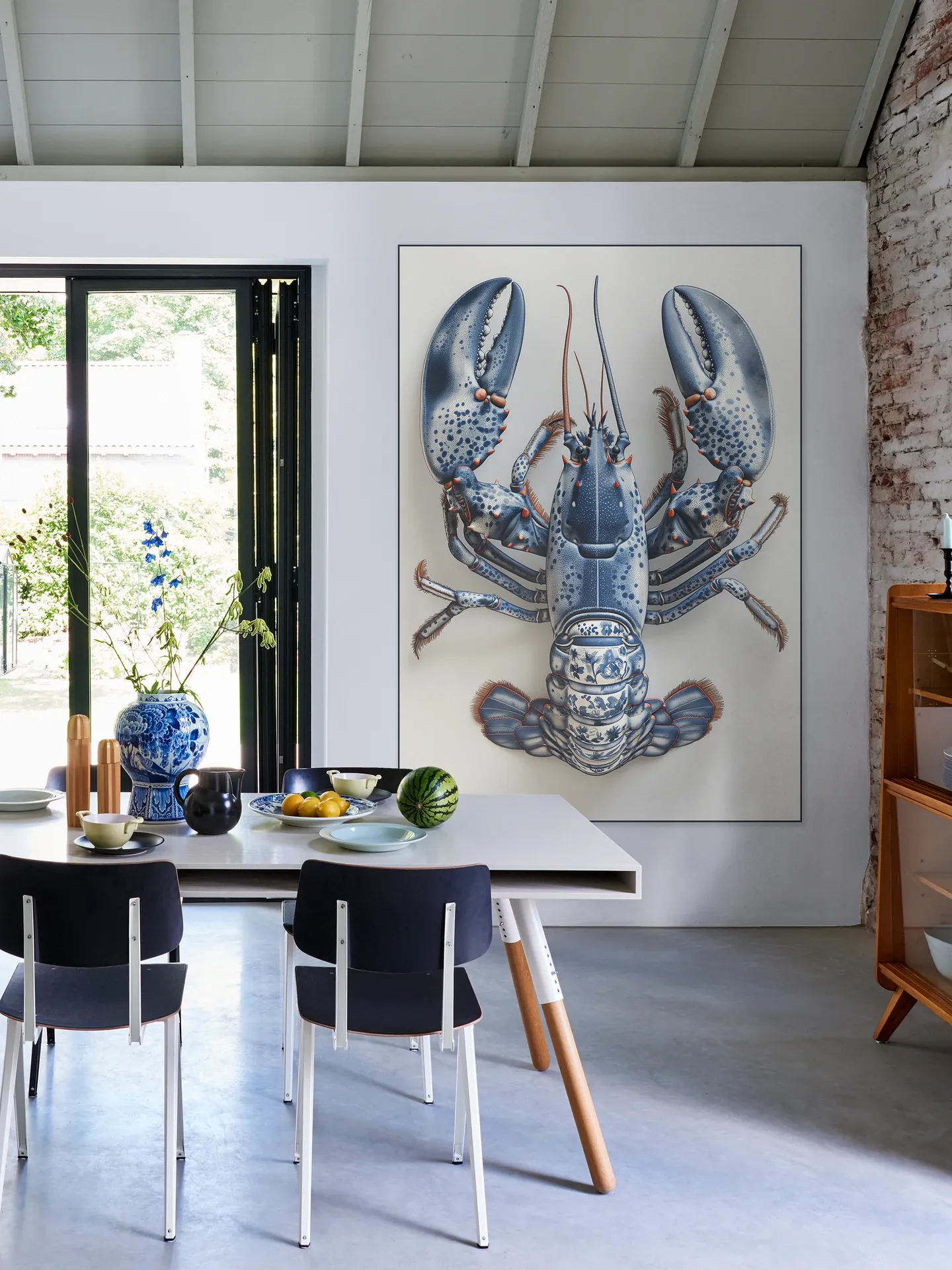 Delft Blue Lobster - White