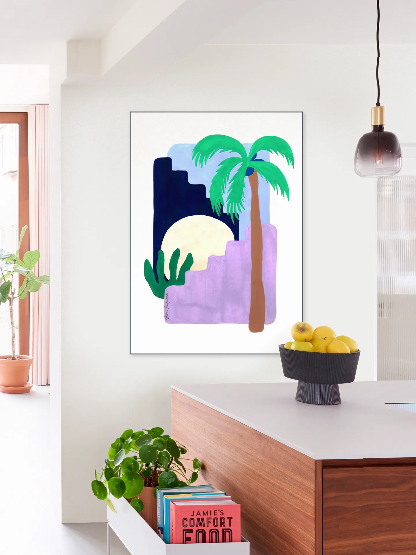 Coconut Palm and Moonlight