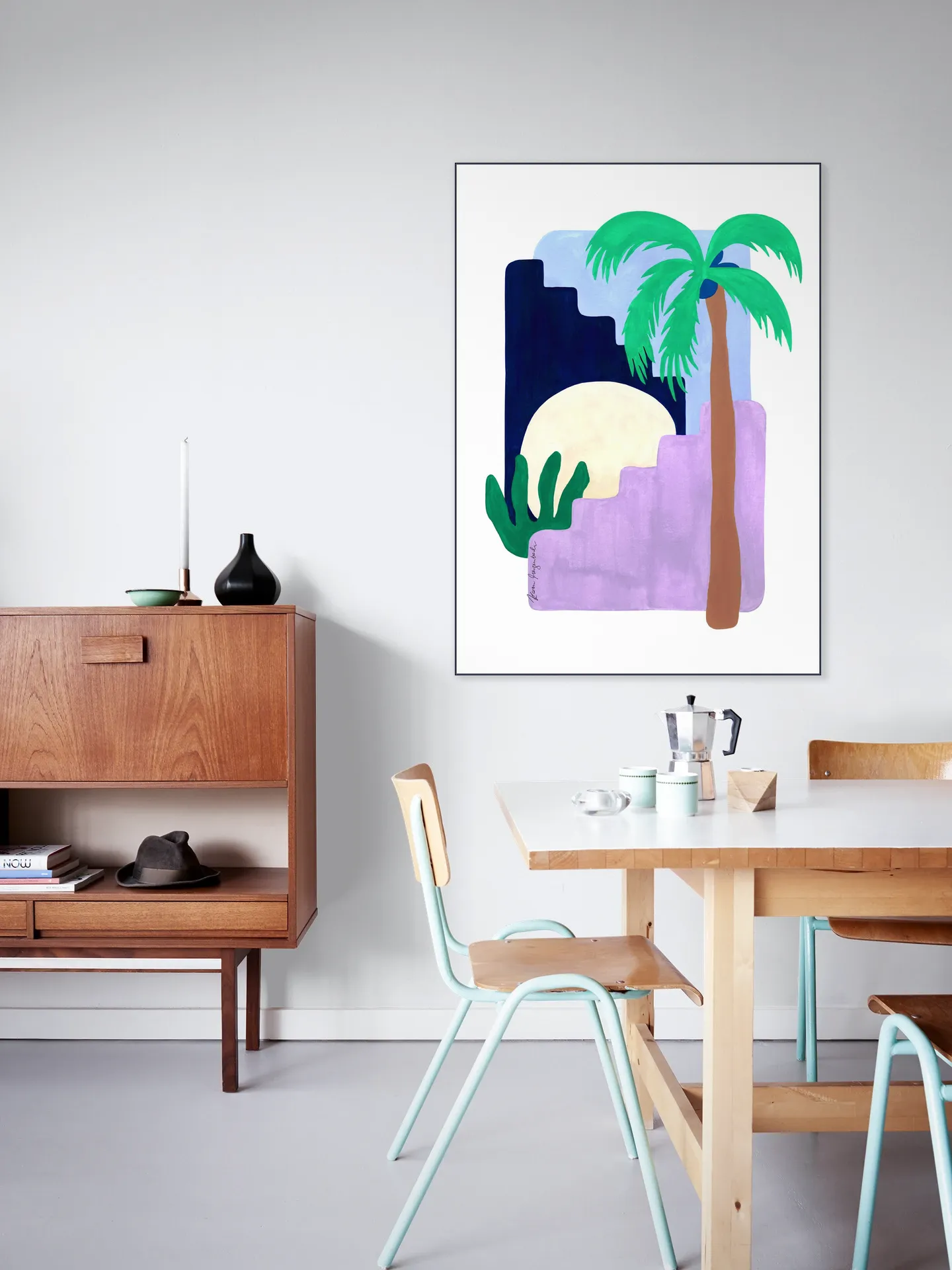 Coconut Palm and Moonlight