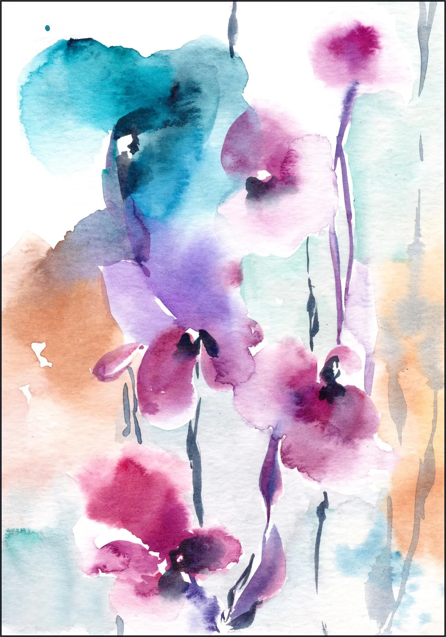 Flowers Purple and Blue