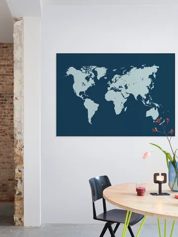 World Map navy