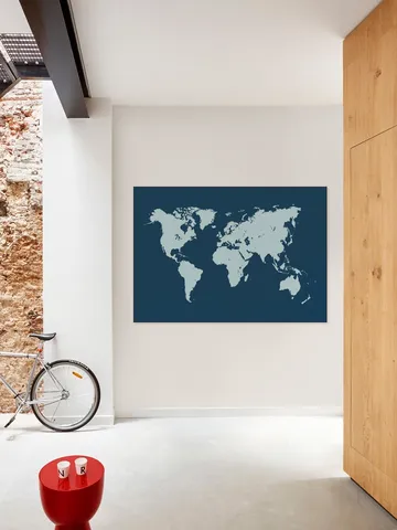 World Map navy