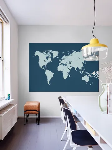 World Map navy