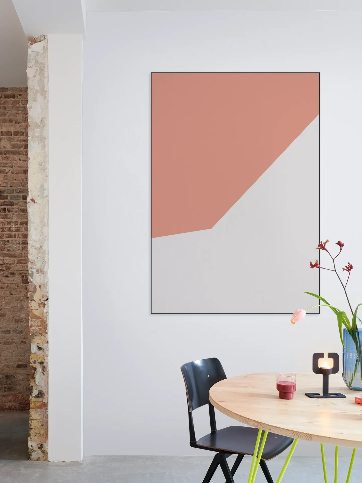 Color blocking - Pink Grey