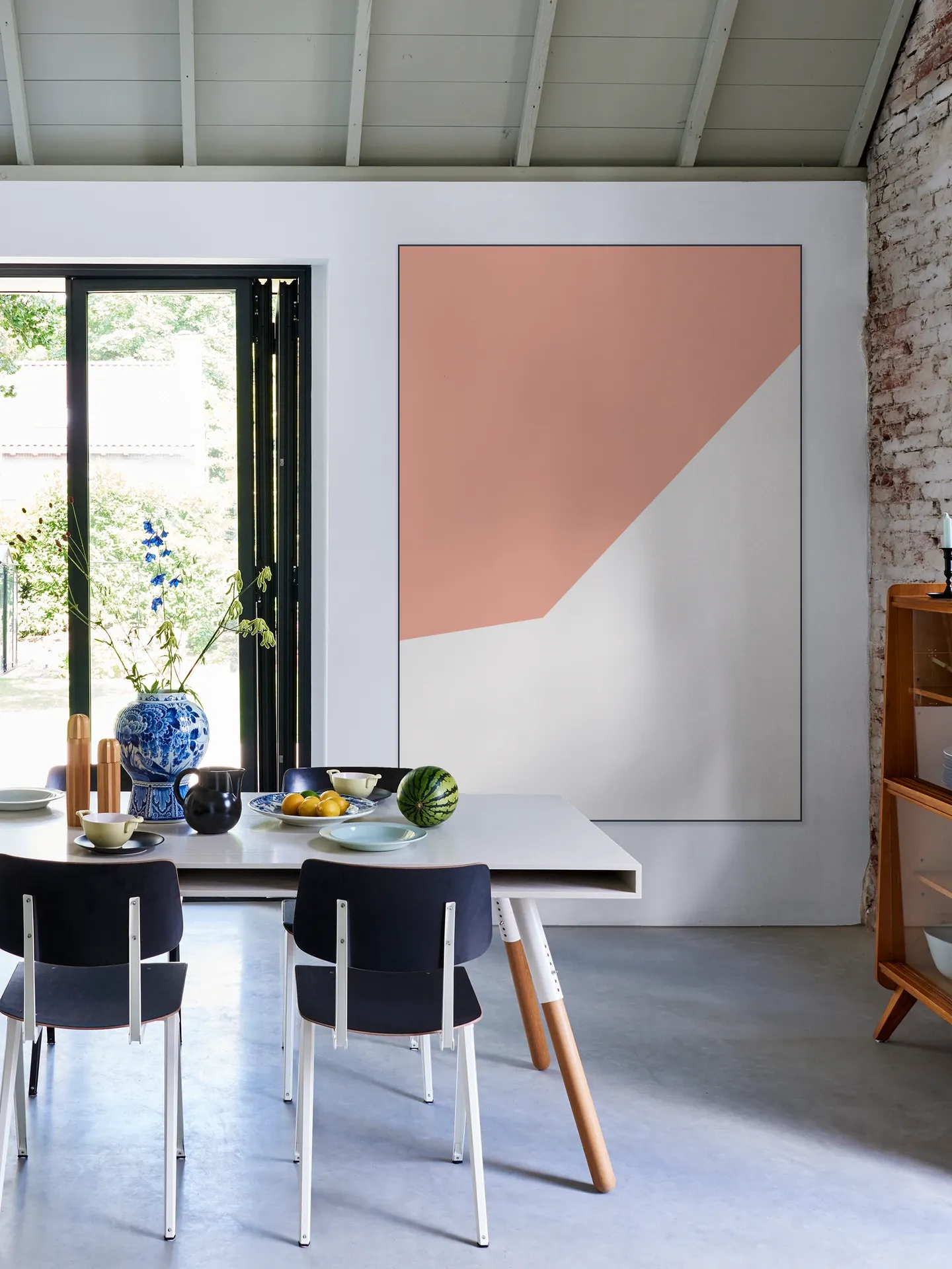 Color blocking - Pink Grey