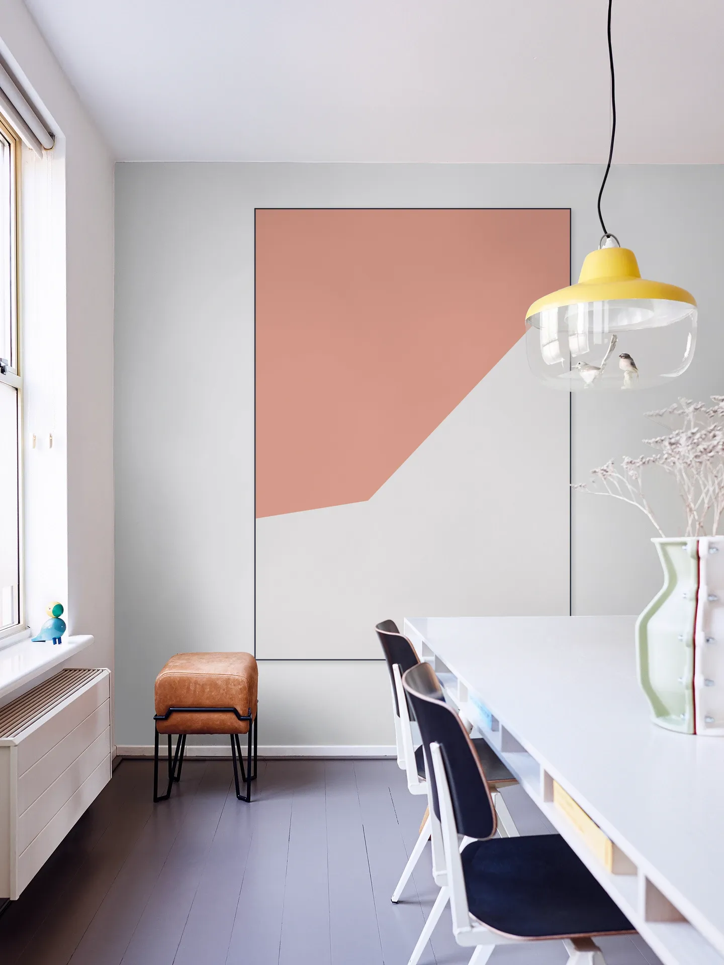 Color blocking - Pink Grey