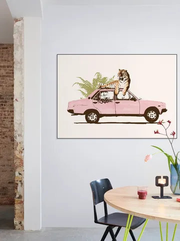 Tiger on Car