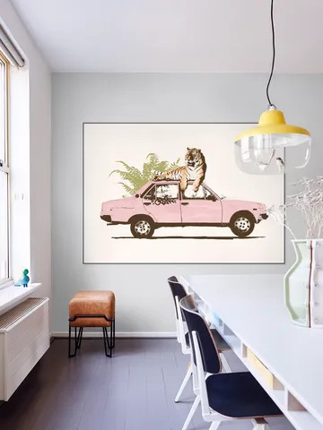 Tiger on Car