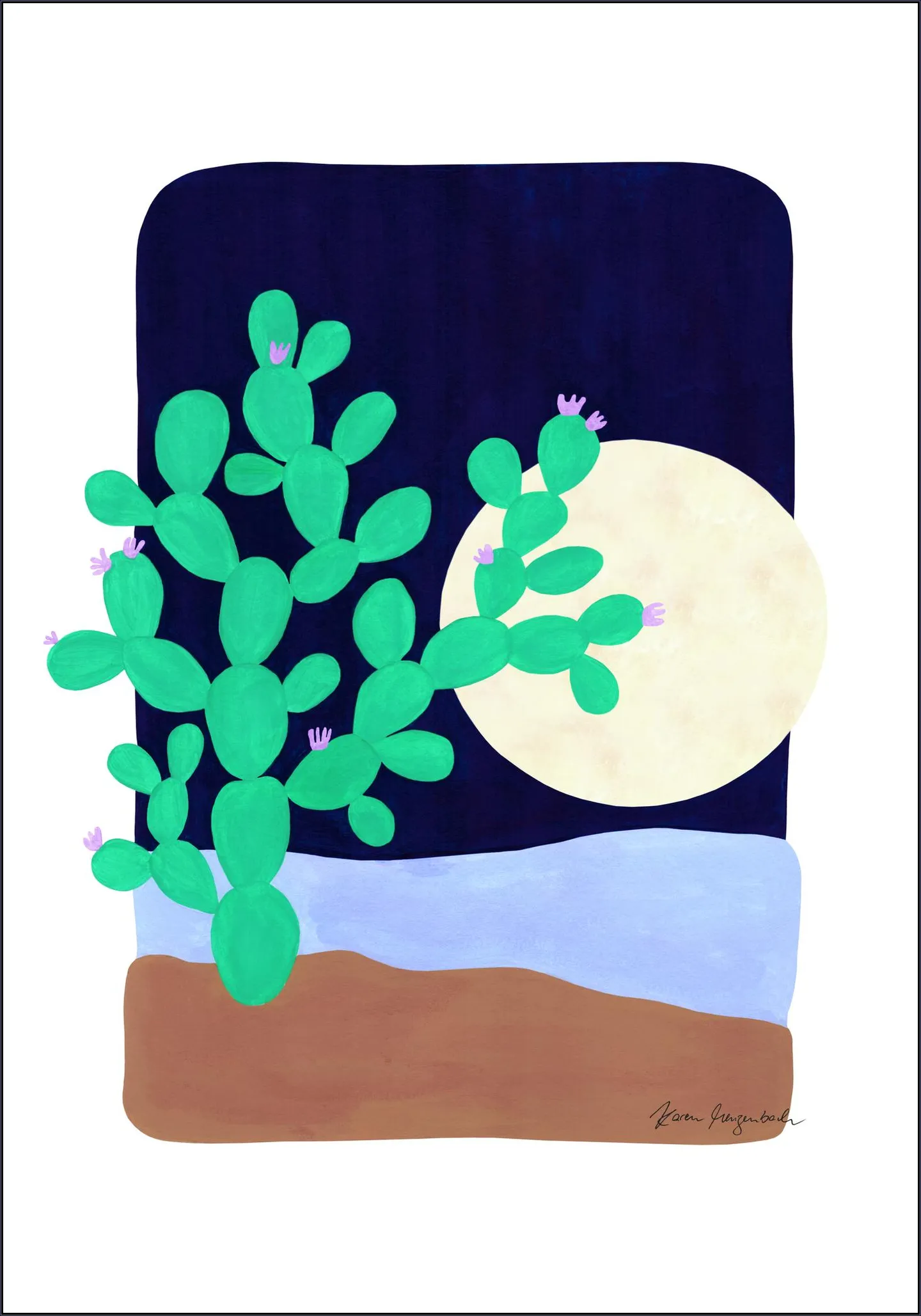 Cactus and Moonlight
