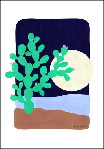 Cactus and Moonlight