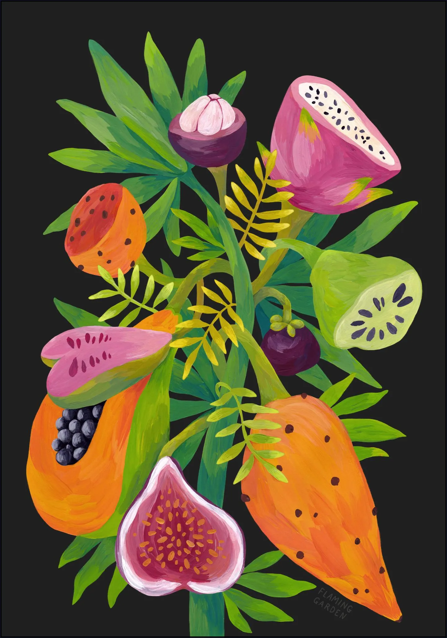 Exotic Fruits black