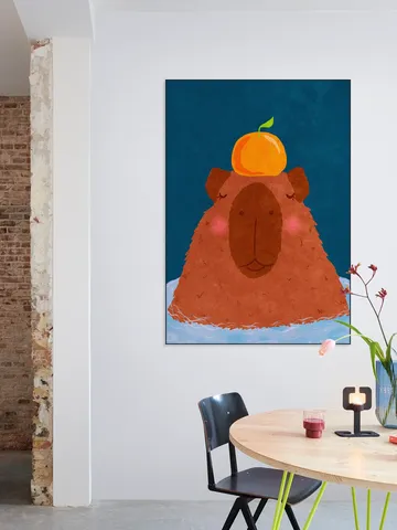 Capybara With Orange