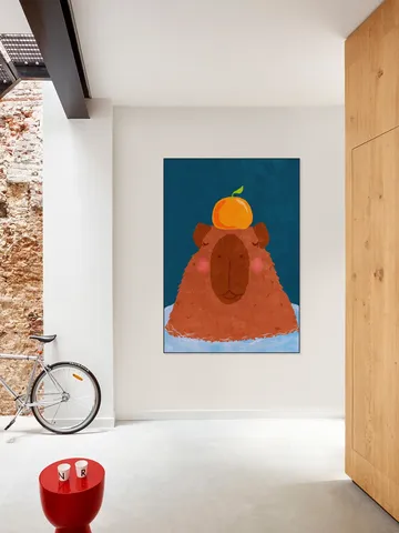 Capybara With Orange