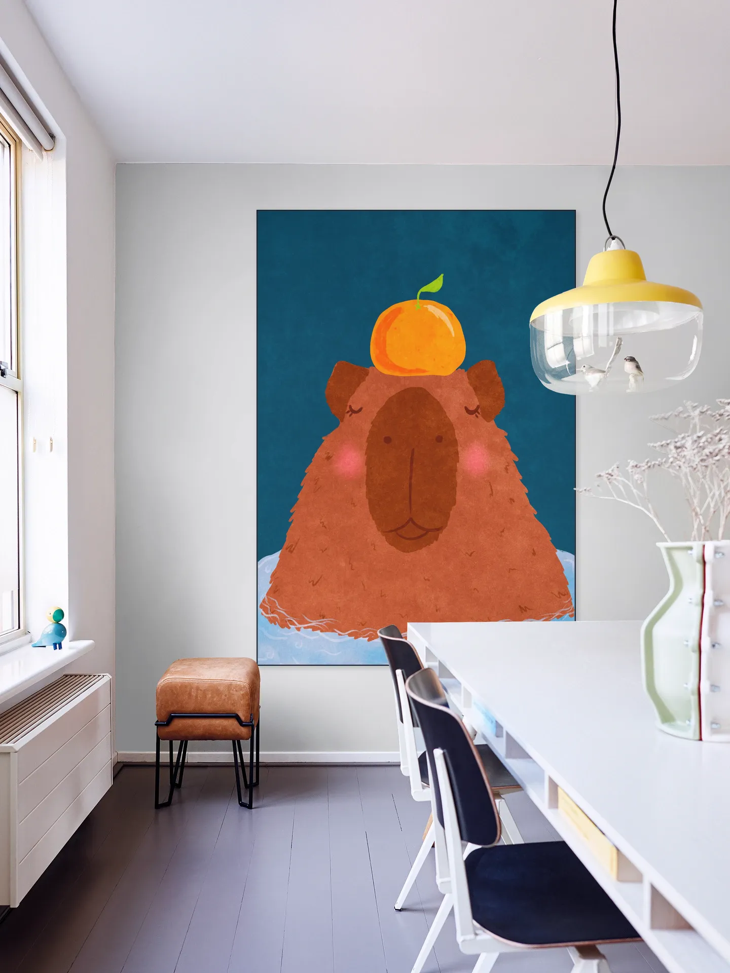 Capybara With Orange