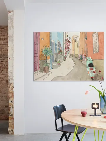 Scooter in Mediterranean Street 