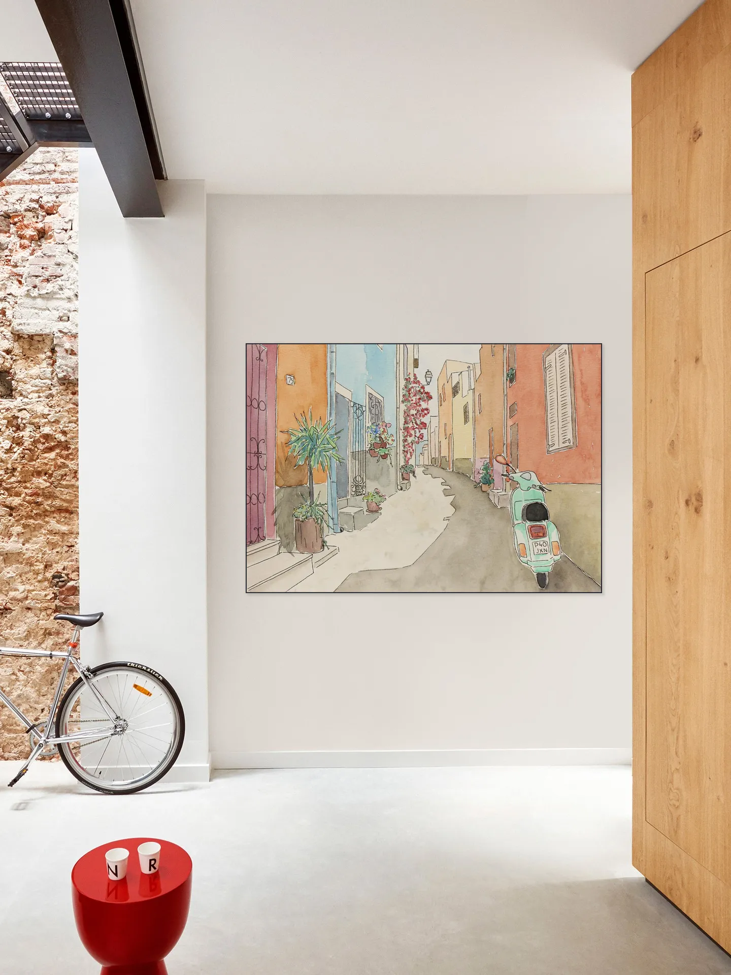 Scooter in Mediterranean Street 