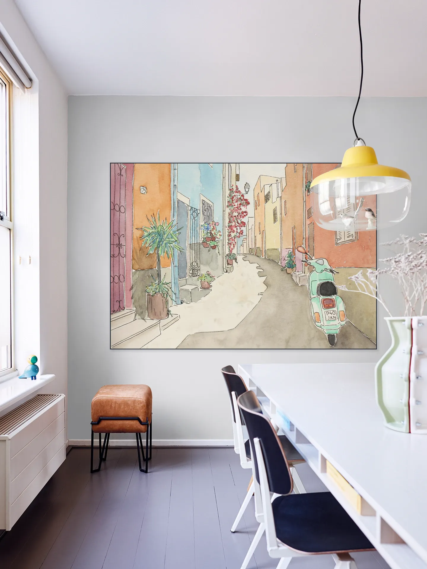 Scooter in Mediterranean Street 