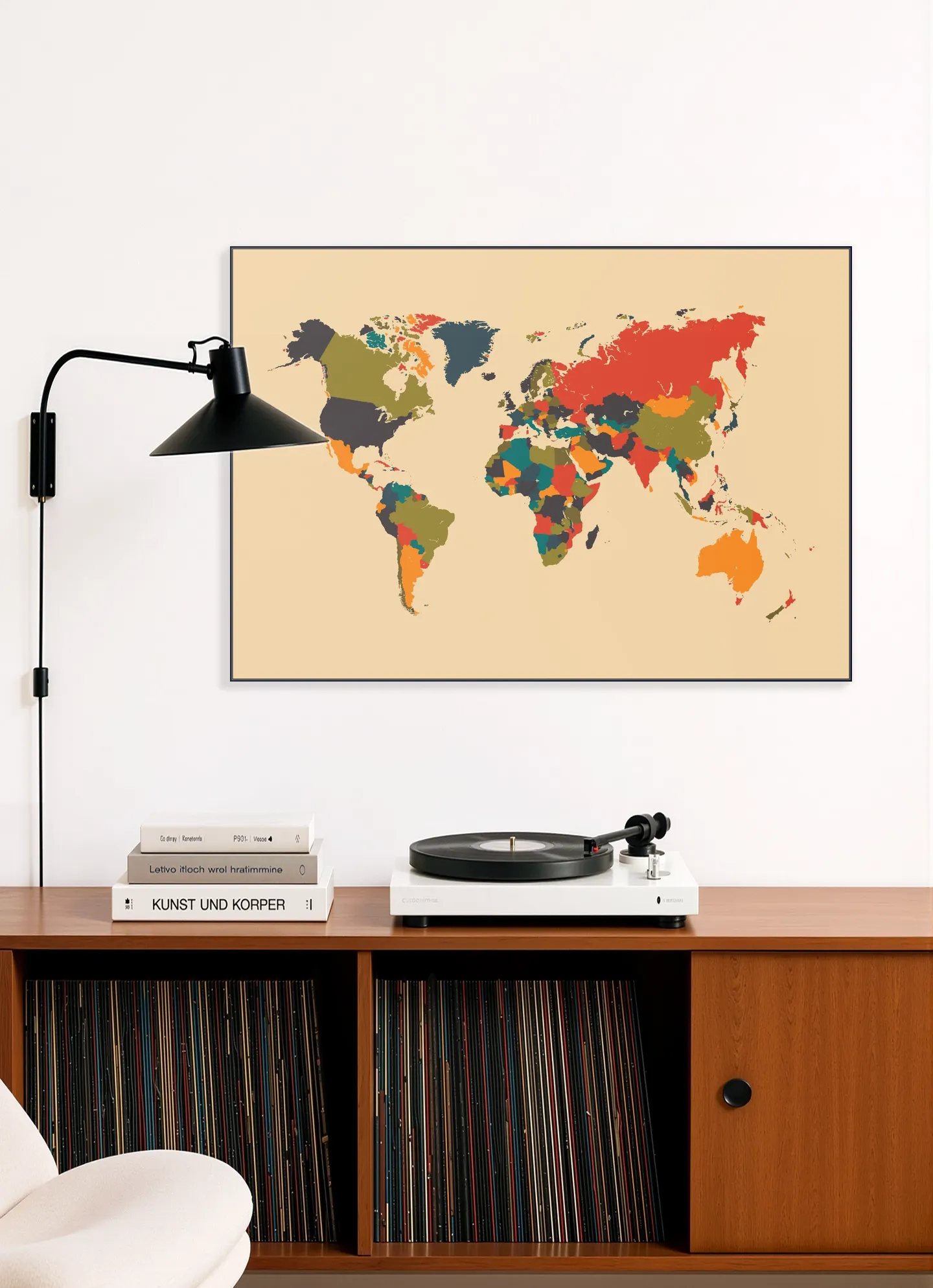 World Map Mosaic Autumn