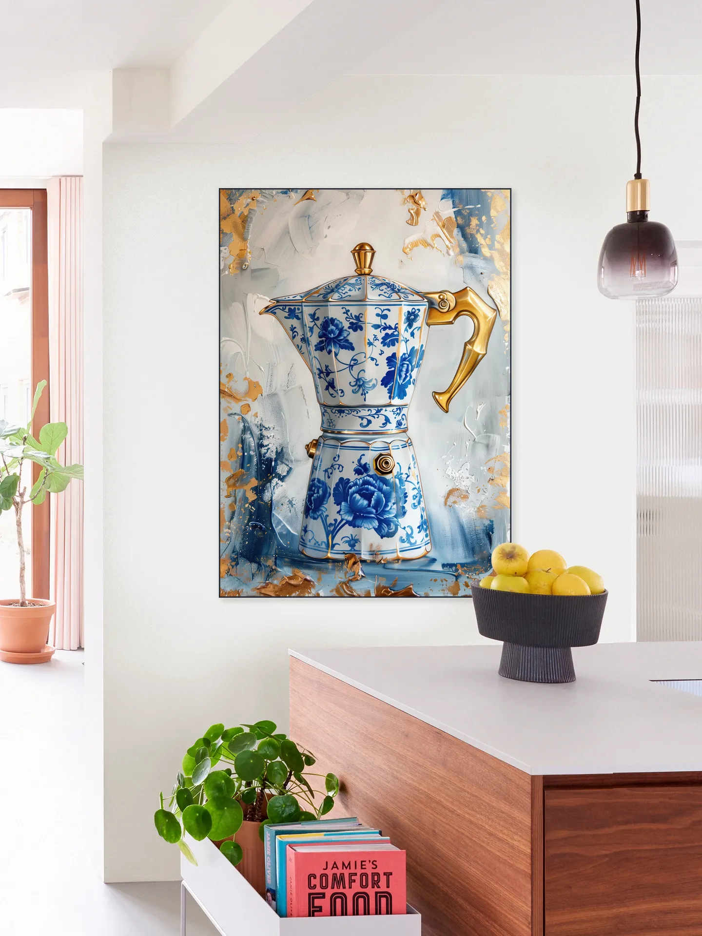 Italian Percolator Delft Blue