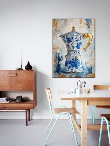 Italian Percolator Delft Blue