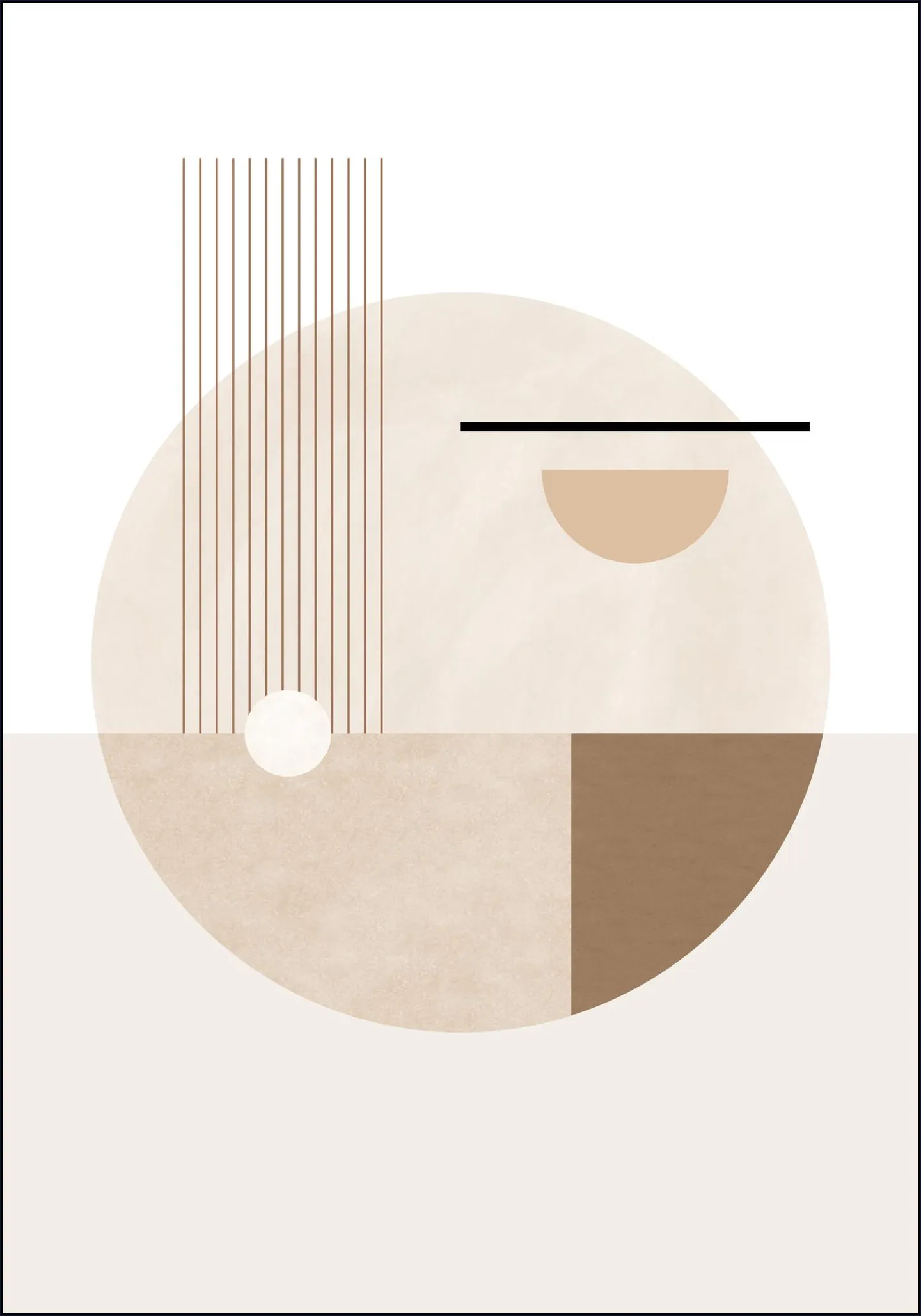 Neutral Semicircles Poster No.2