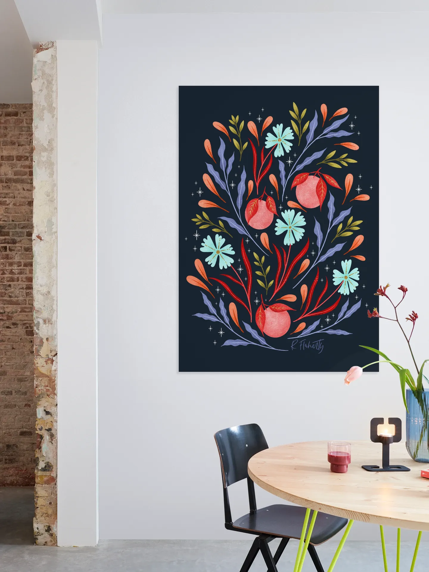 Wild Flowers and Oranges Coral