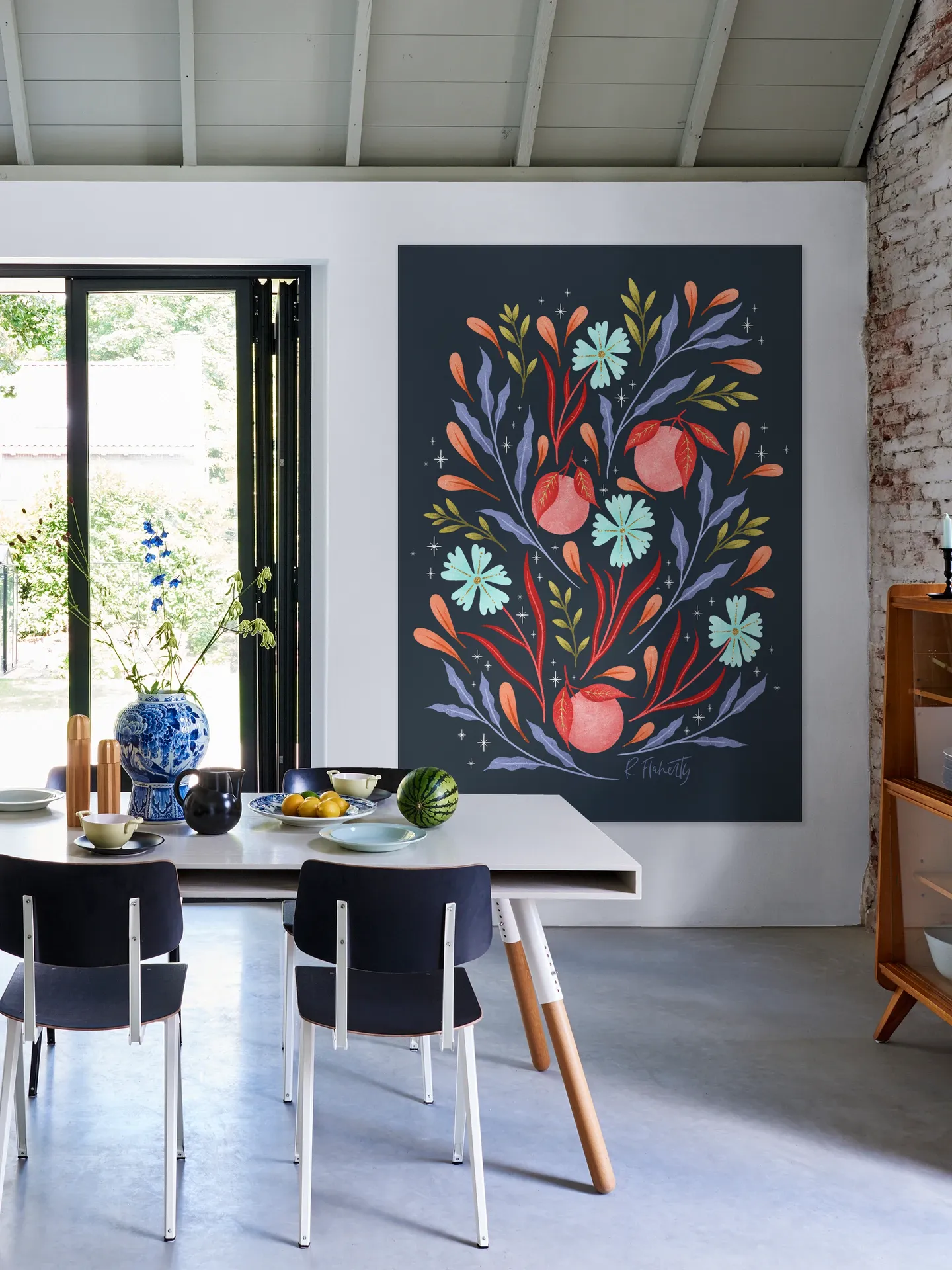 Wild Flowers and Oranges Coral