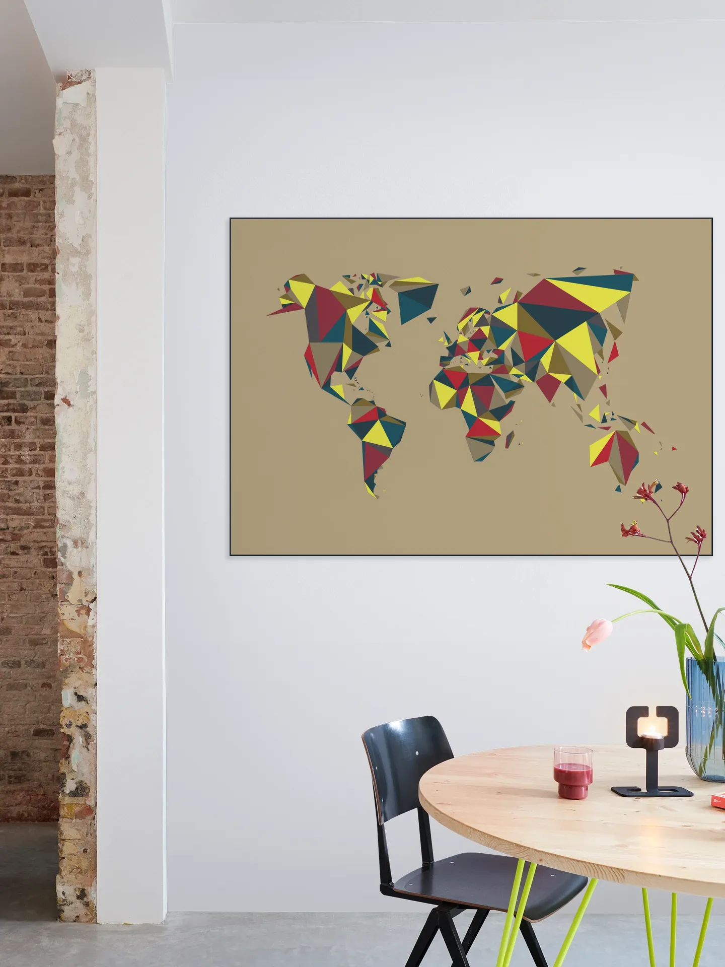 World Map 3D Retro