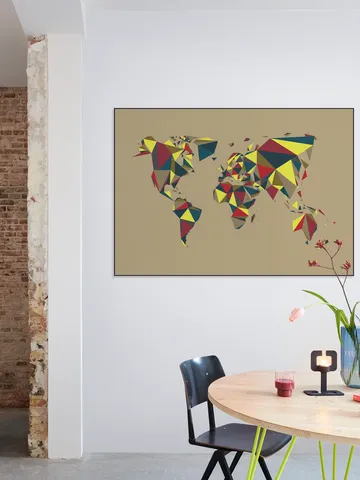 World Map 3D Retro
