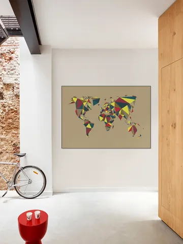 World Map 3D Retro