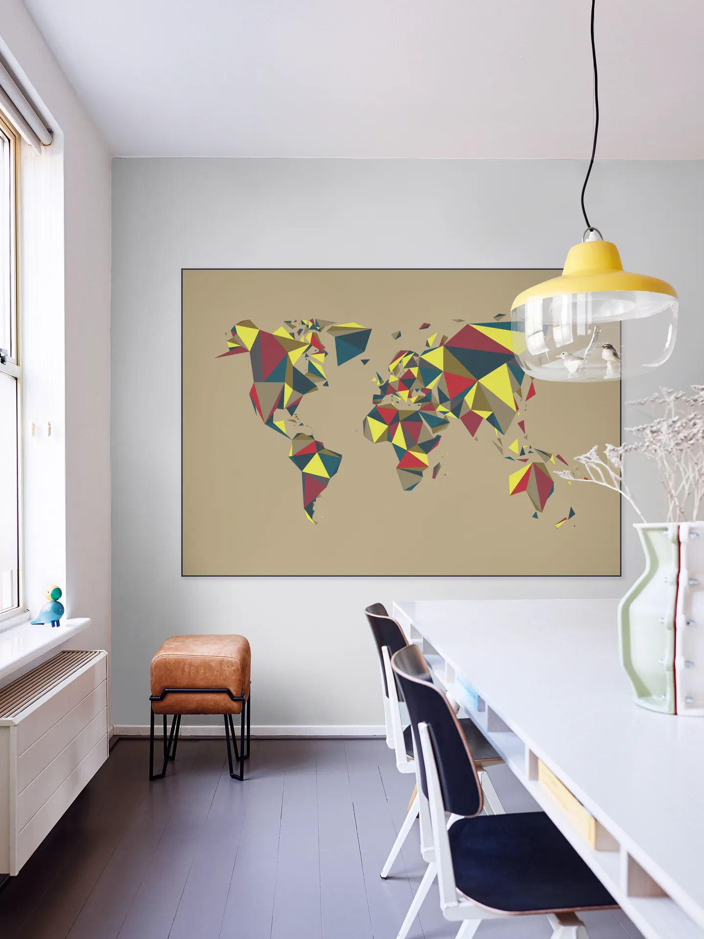 World Map 3D Retro