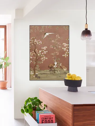 Chinoiserie Birds And Blossom Trees Terracotta
