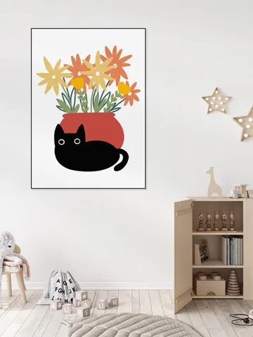 Vase with Cat