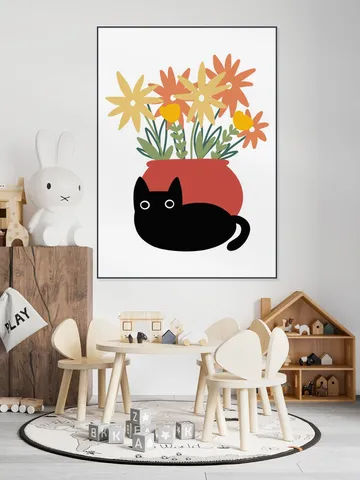 Vase with Cat