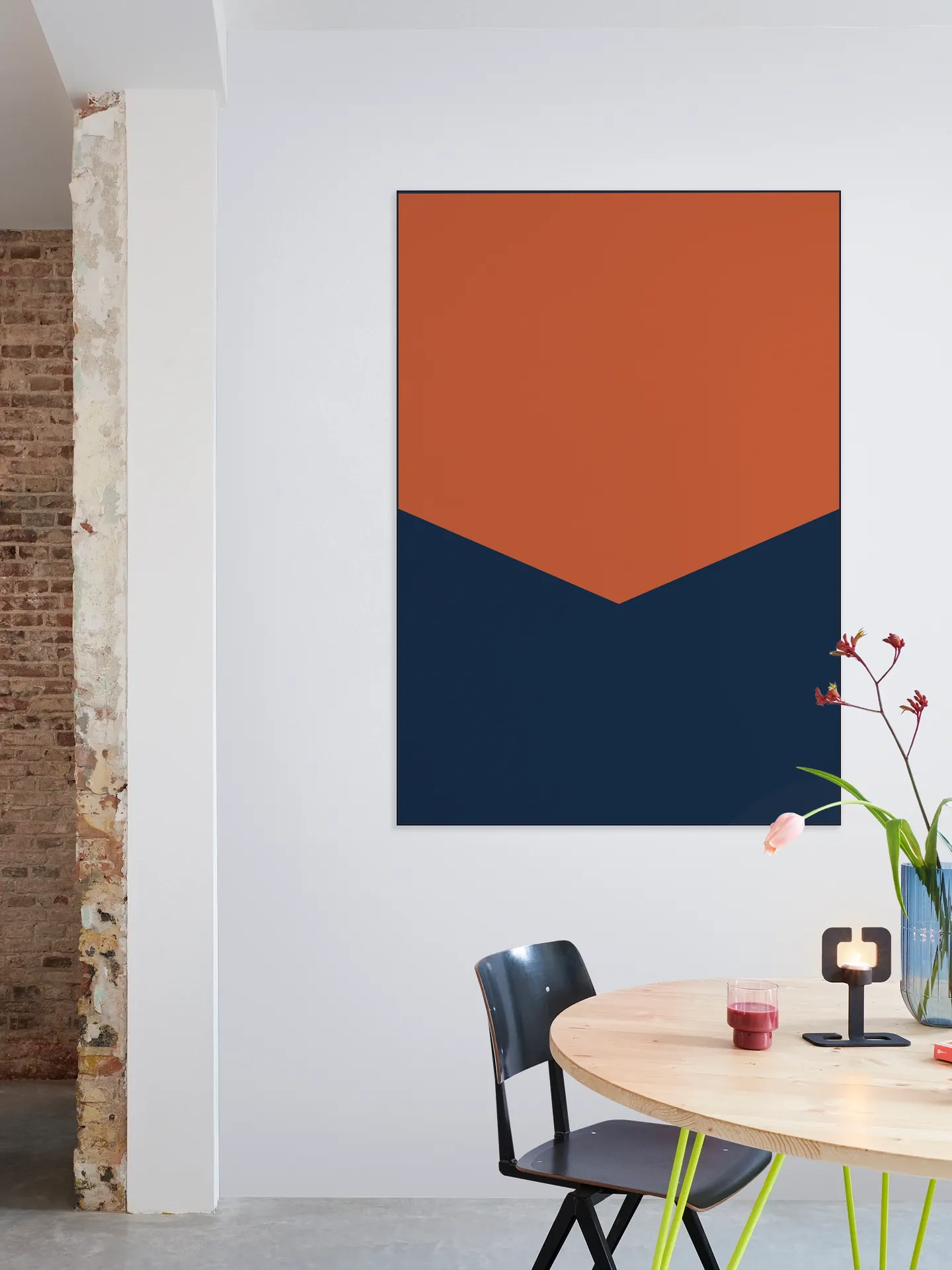 Color blocking - Orange Blue