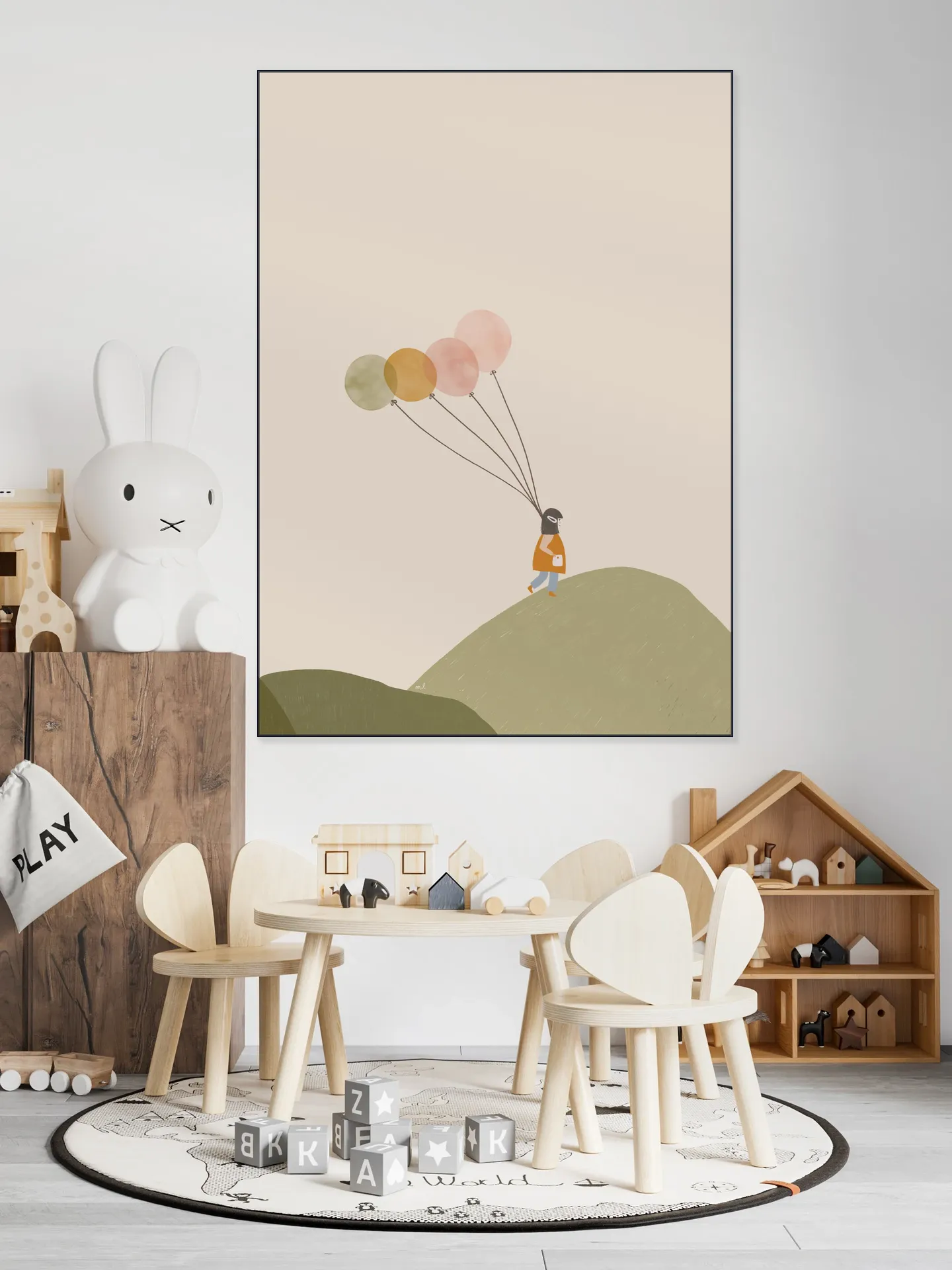 Girl and her Balloons