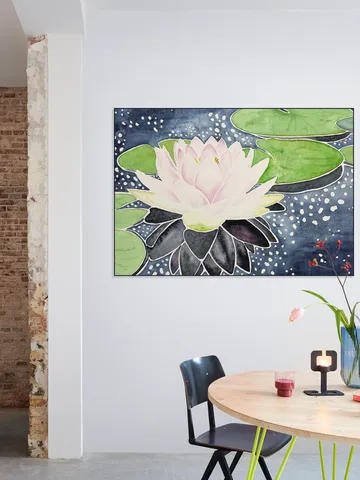 Pink Lotus Flower in Sparkling Water
