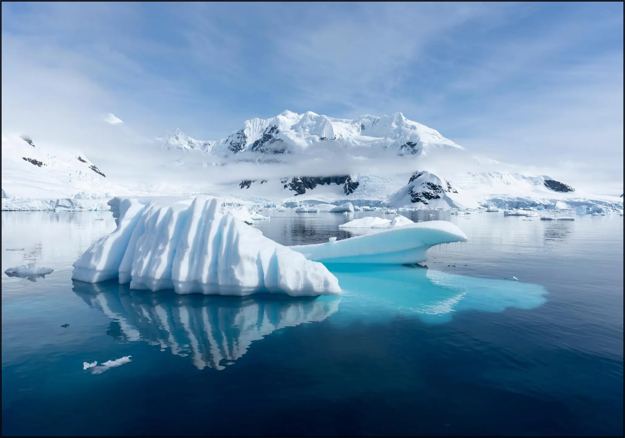 Icy waters around Paradise Bay, Antarctica