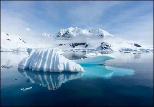 Icy waters around Paradise Bay, Antarctica