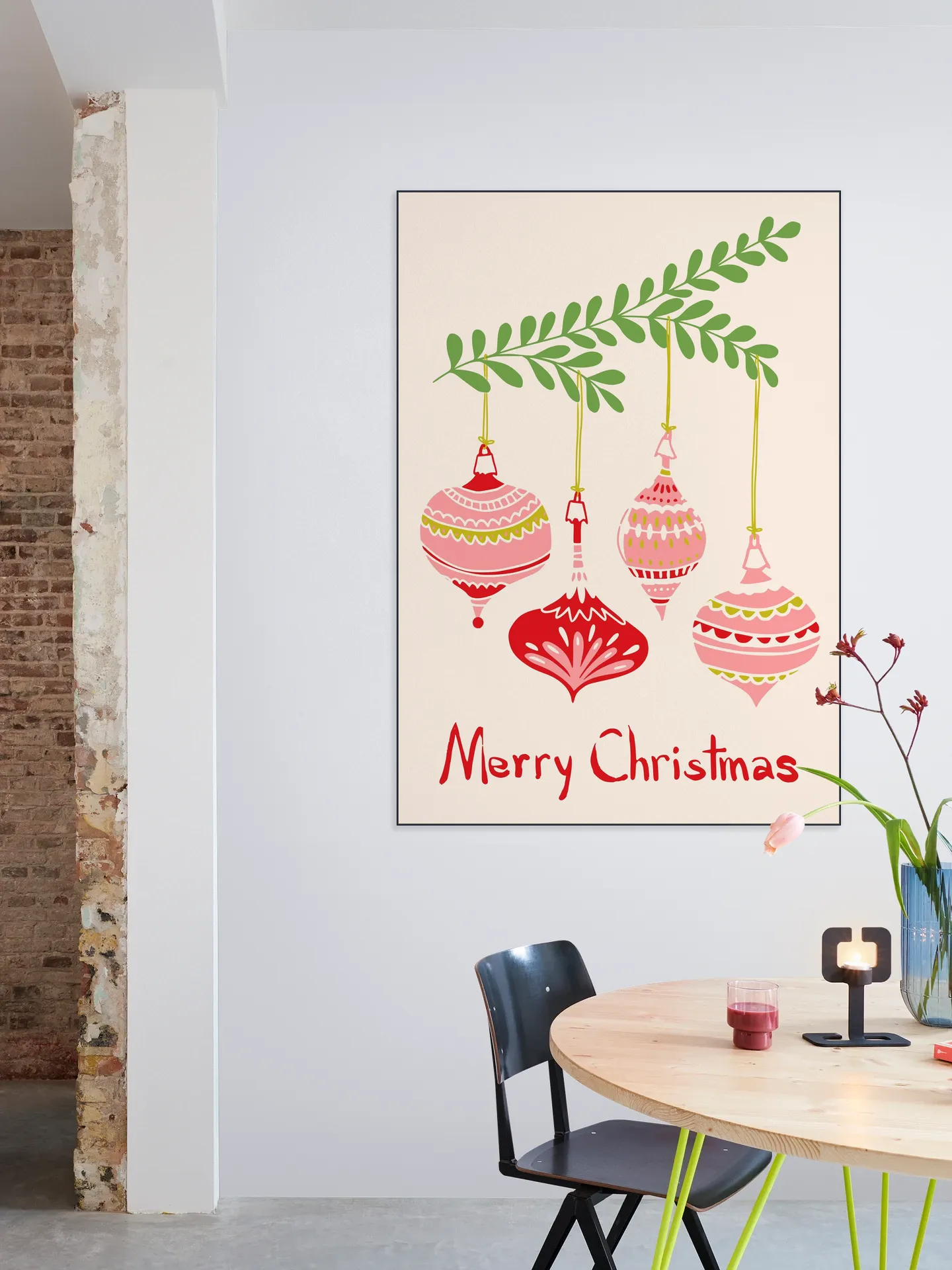 Cheerful little Christmas Baubles - Pink 