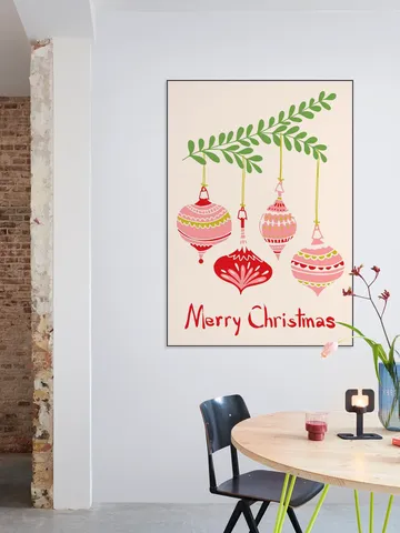 Cheerful little Christmas Baubles - Pink 
