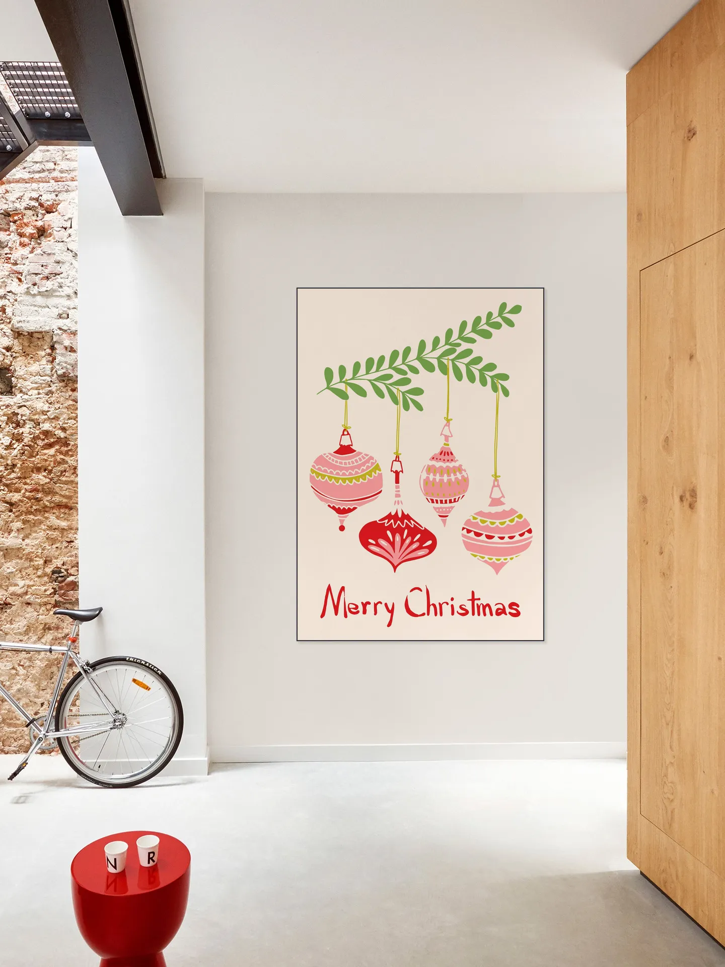 Cheerful little Christmas Baubles - Pink 